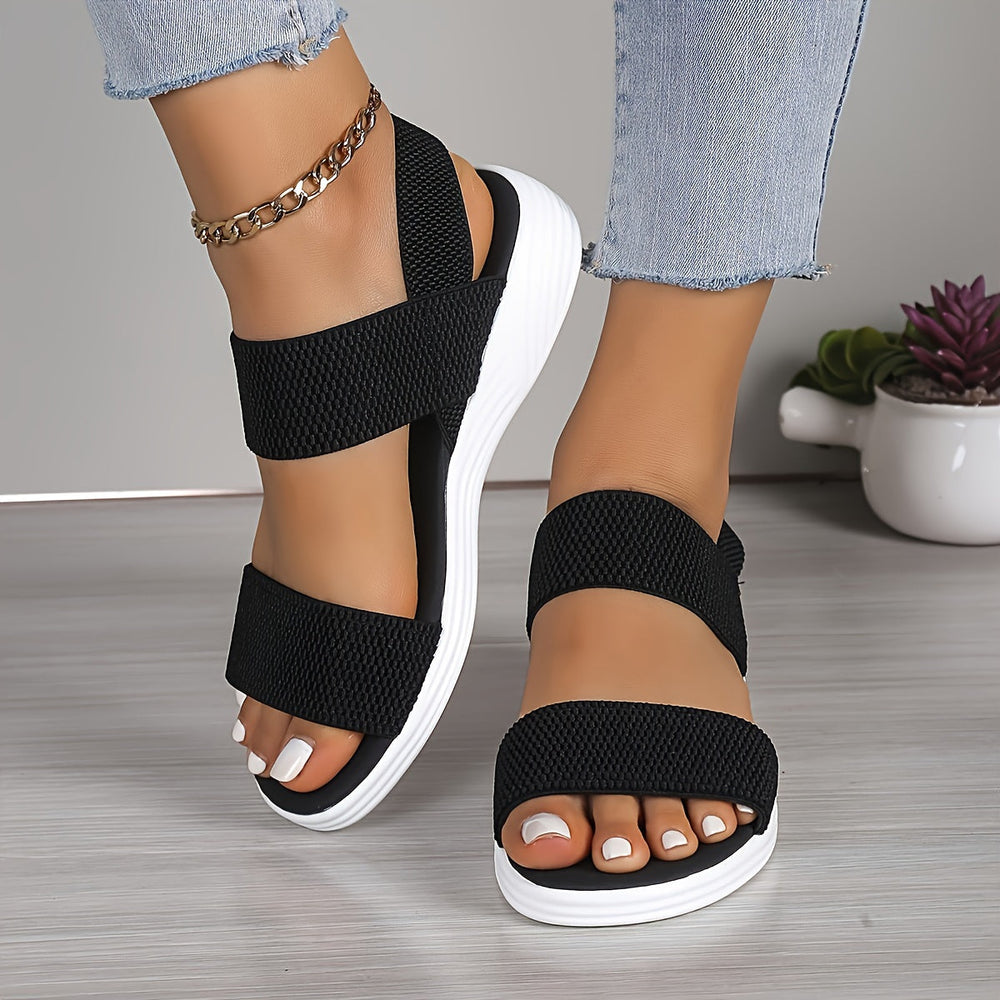 Women's Textured Strap Comfort Sandals