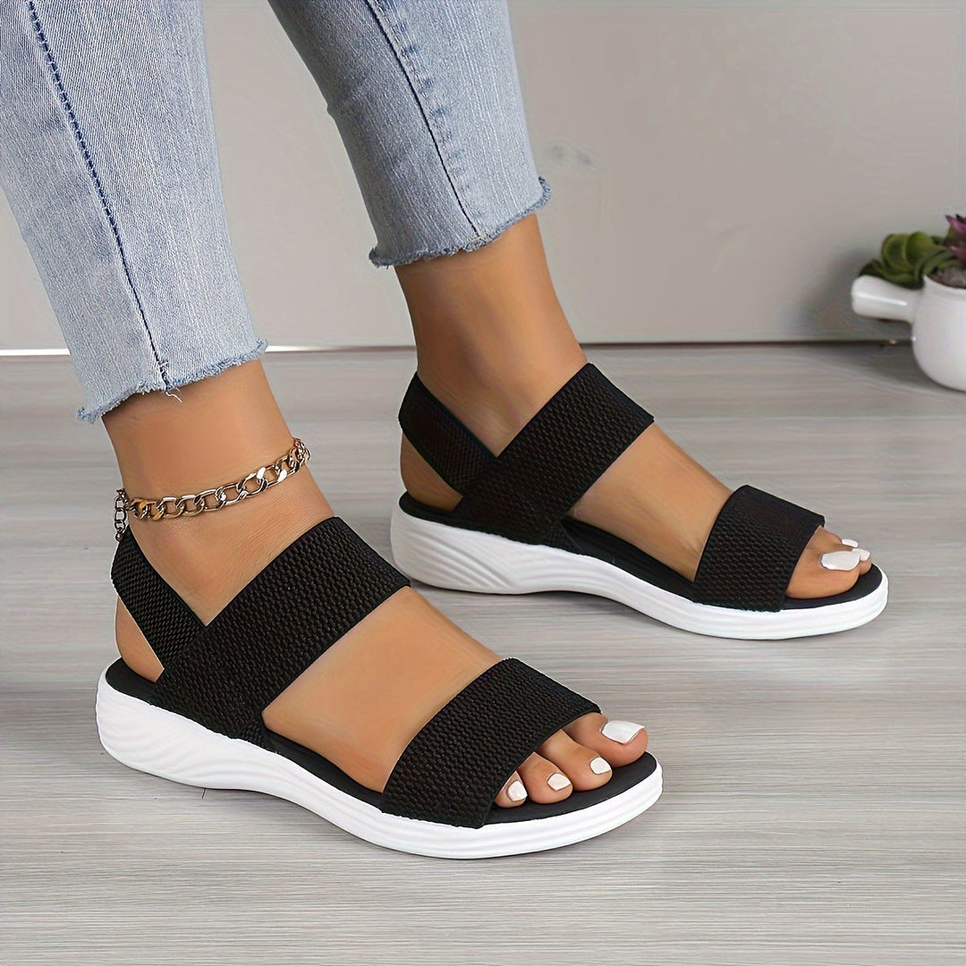 Women's Textured Strap Comfort Sandals