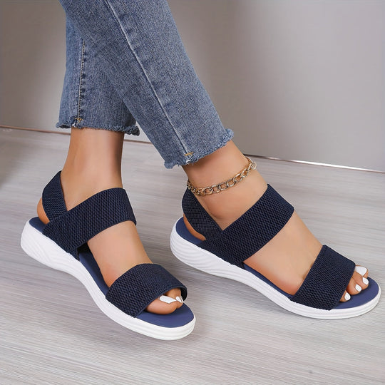 Women's Textured Strap Comfort Sandals