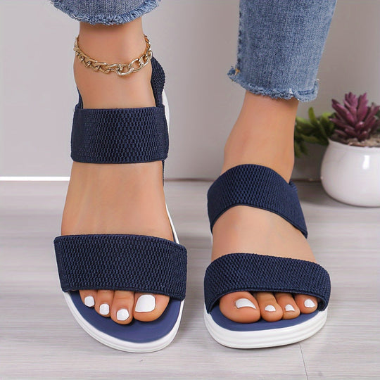 Women's Textured Strap Comfort Sandals