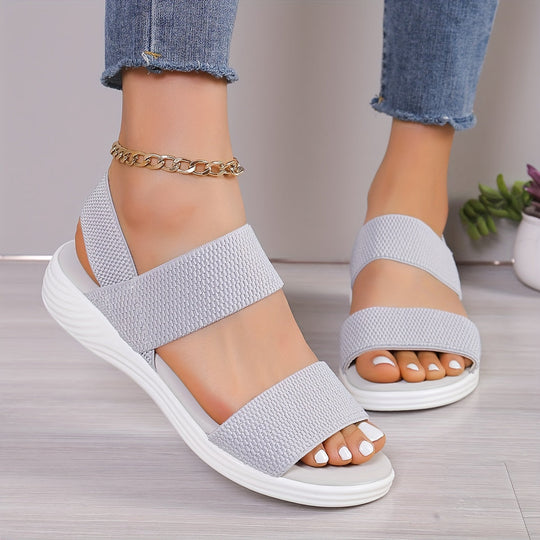 Women's Textured Strap Comfort Sandals