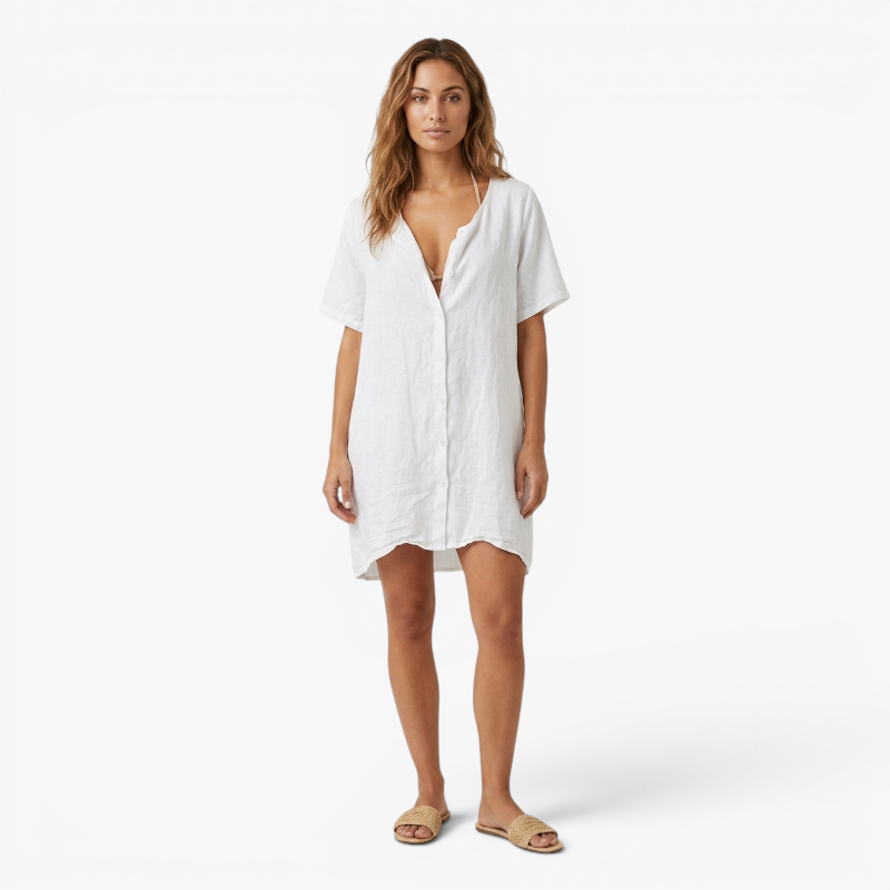 Women’s Lightweight Cotton Cover Up Dress with Relaxed Fit