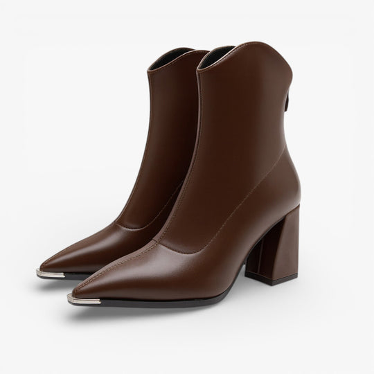Leather Chelsea Boot with Chrome Accents
