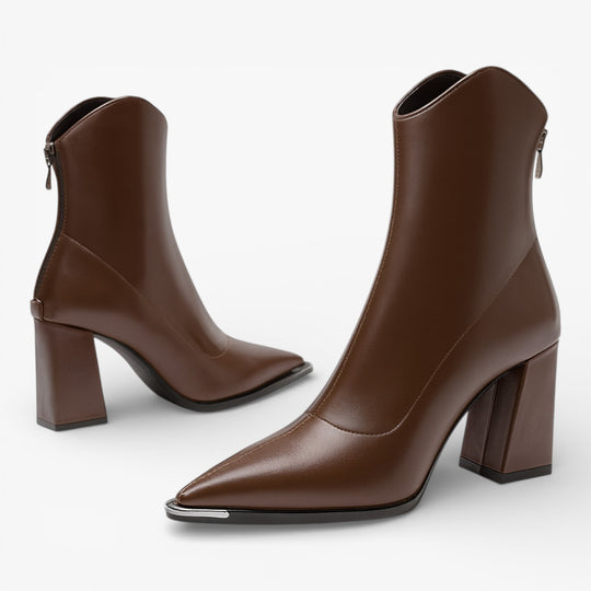Leather Chelsea Boot with Chrome Accents