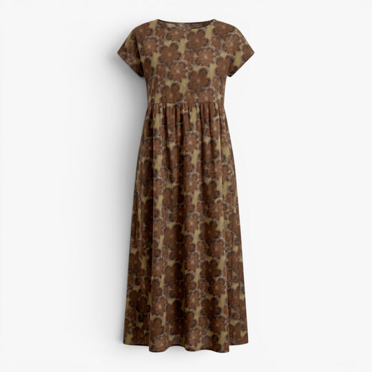 Damen Midikleid mit vintage Blumenmuster für den Alltag