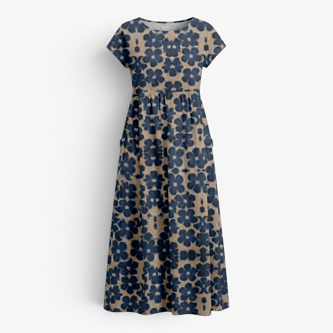 Damen Midikleid mit vintage Blumenmuster für den Alltag