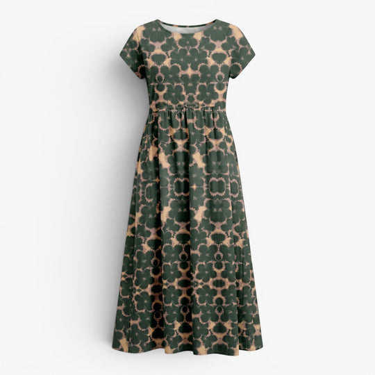 Damen Midikleid mit vintage Blumenmuster für den Alltag