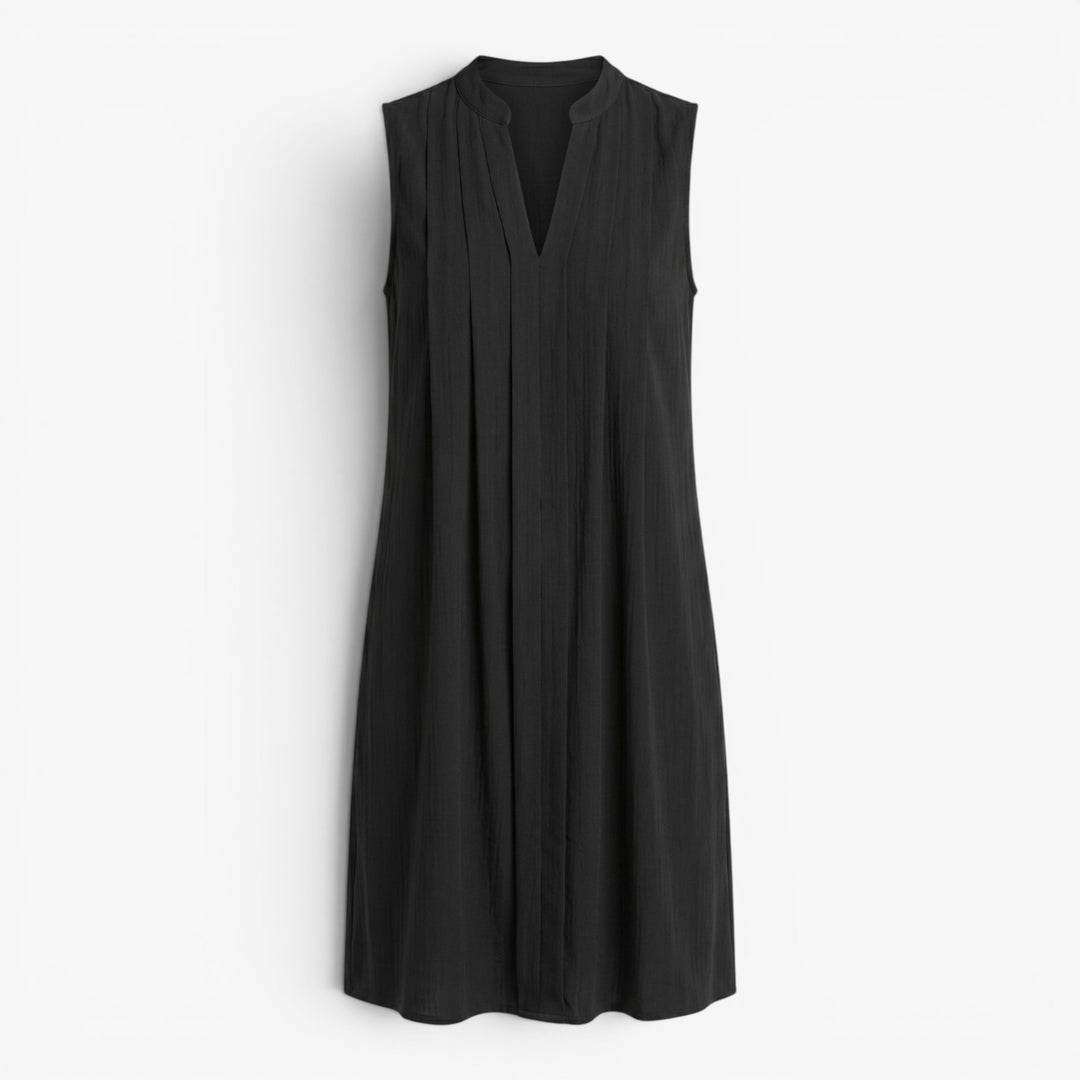 Women's Sleeveless Pleated Shift Dress