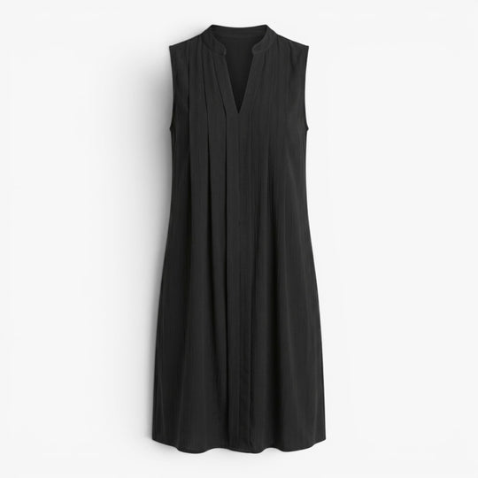 Women's Sleeveless Pleated Shift Dress