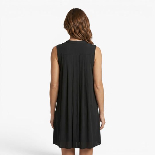 Women's Sleeveless Pleated Shift Dress