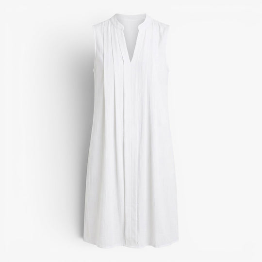 Women's Sleeveless Pleated Shift Dress