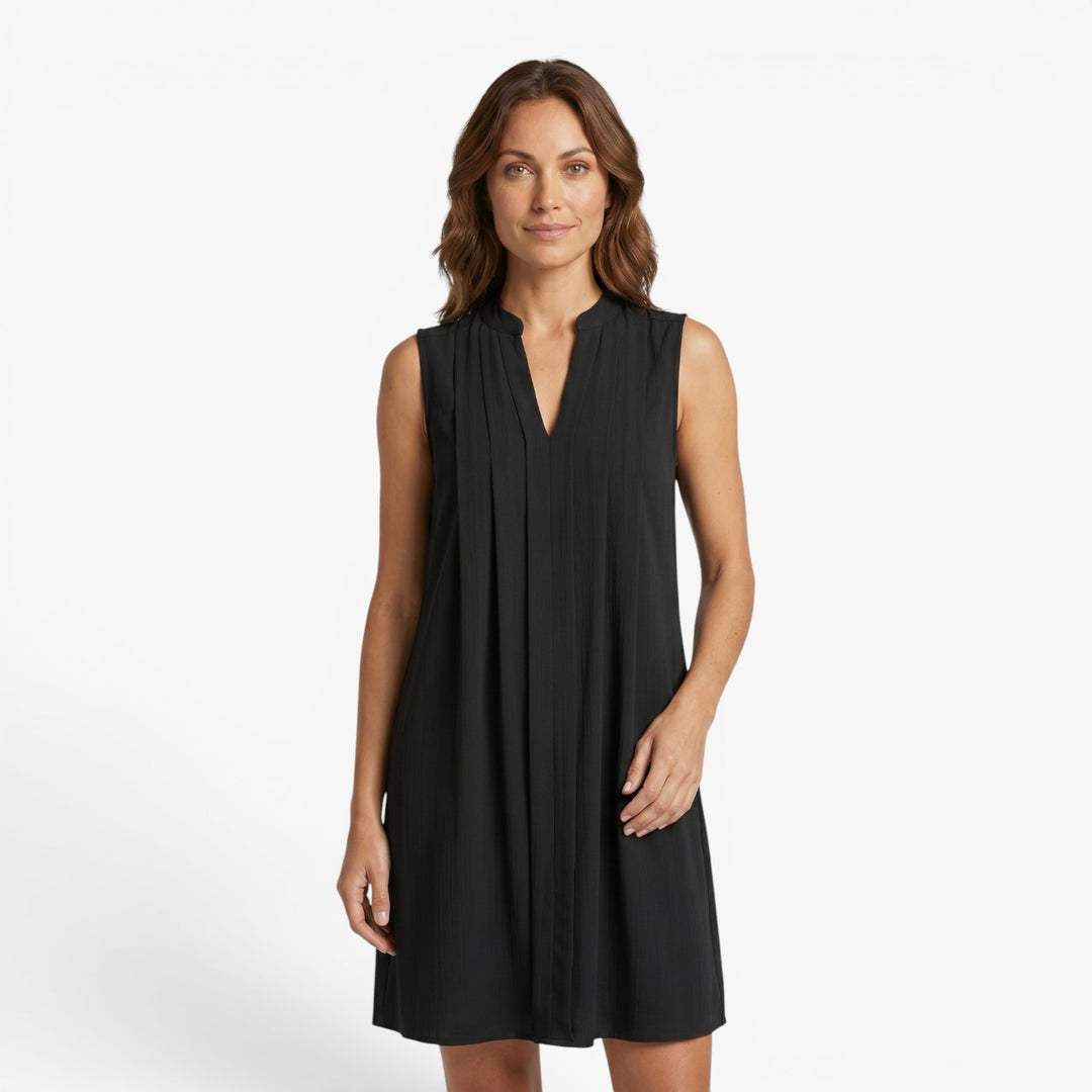 Women's Sleeveless Pleated Shift Dress