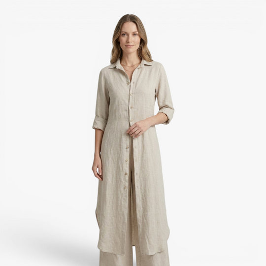 Women’s Linen Two Piece Set with Elegant Relaxed Fit