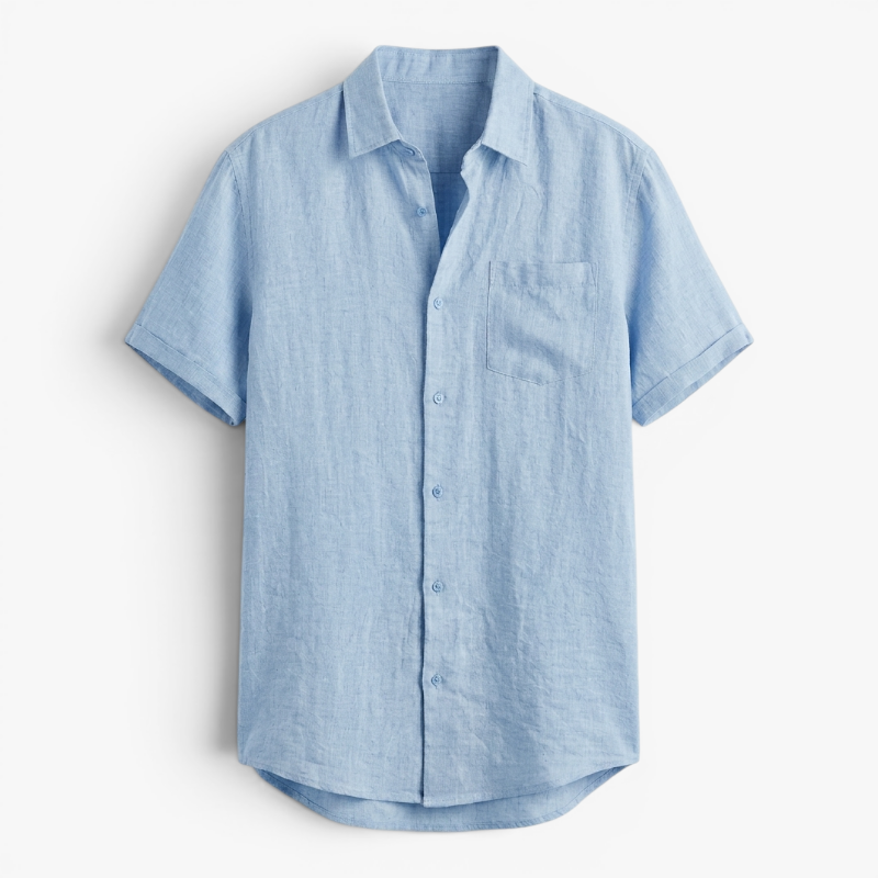 Men’s Lightweight Linen Shirt with Relaxed Oversized Fit