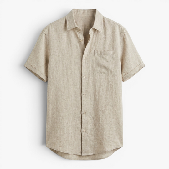 Men’s Lightweight Linen Shirt with Relaxed Oversized Fit