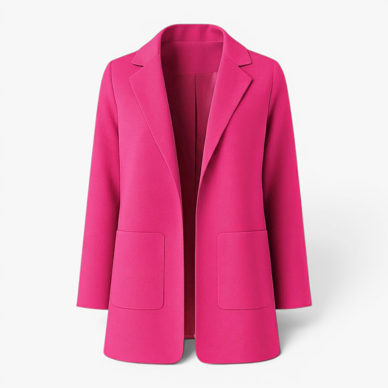 Women’s Tailored Long Blazer with Elegant Classic Fit