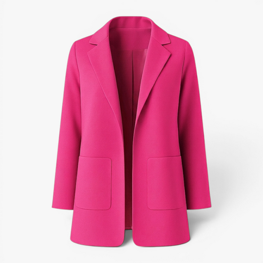 Women’s Tailored Long Blazer with Elegant Classic Fit