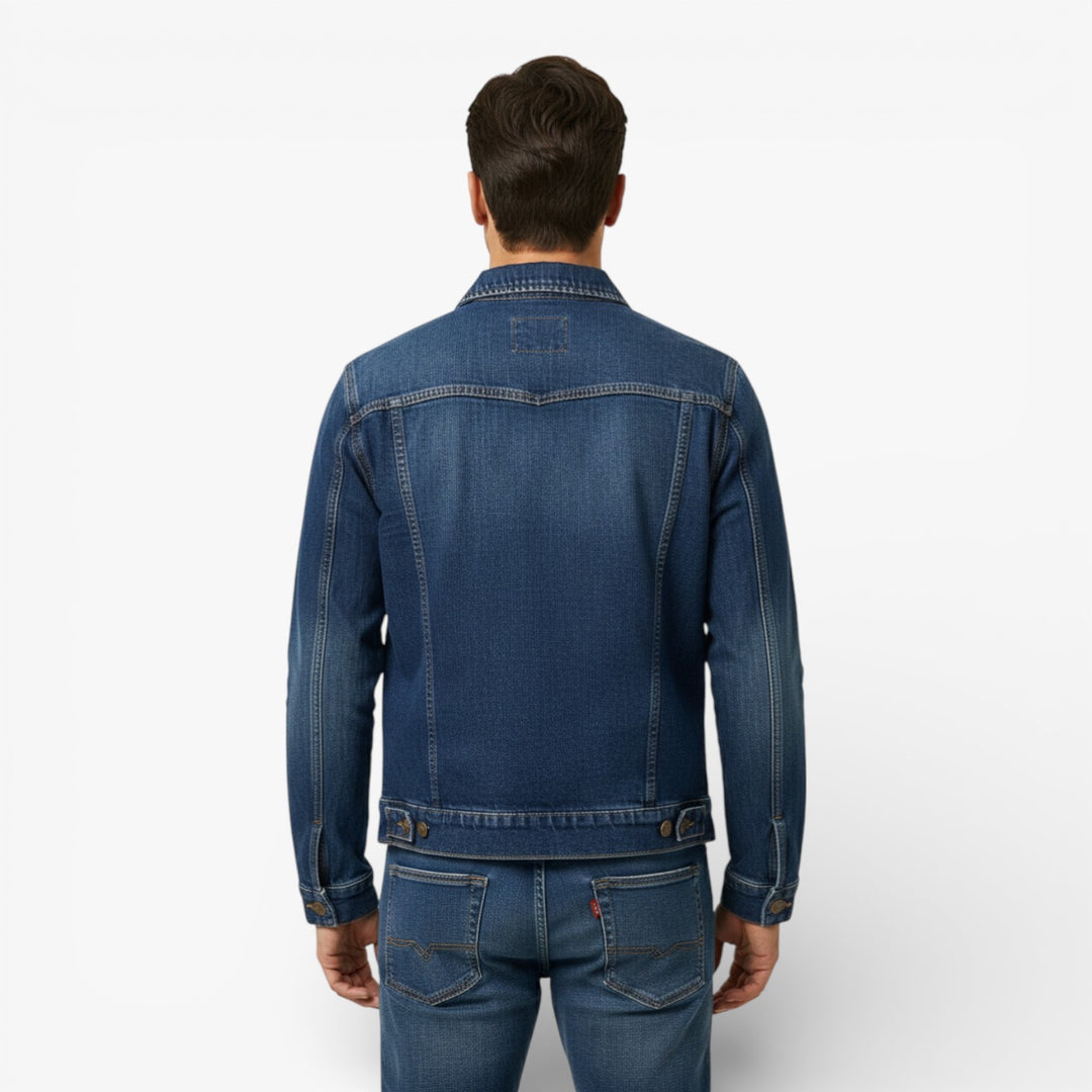 Men's Classic Vintage Denim Jacket for Spring and Summer