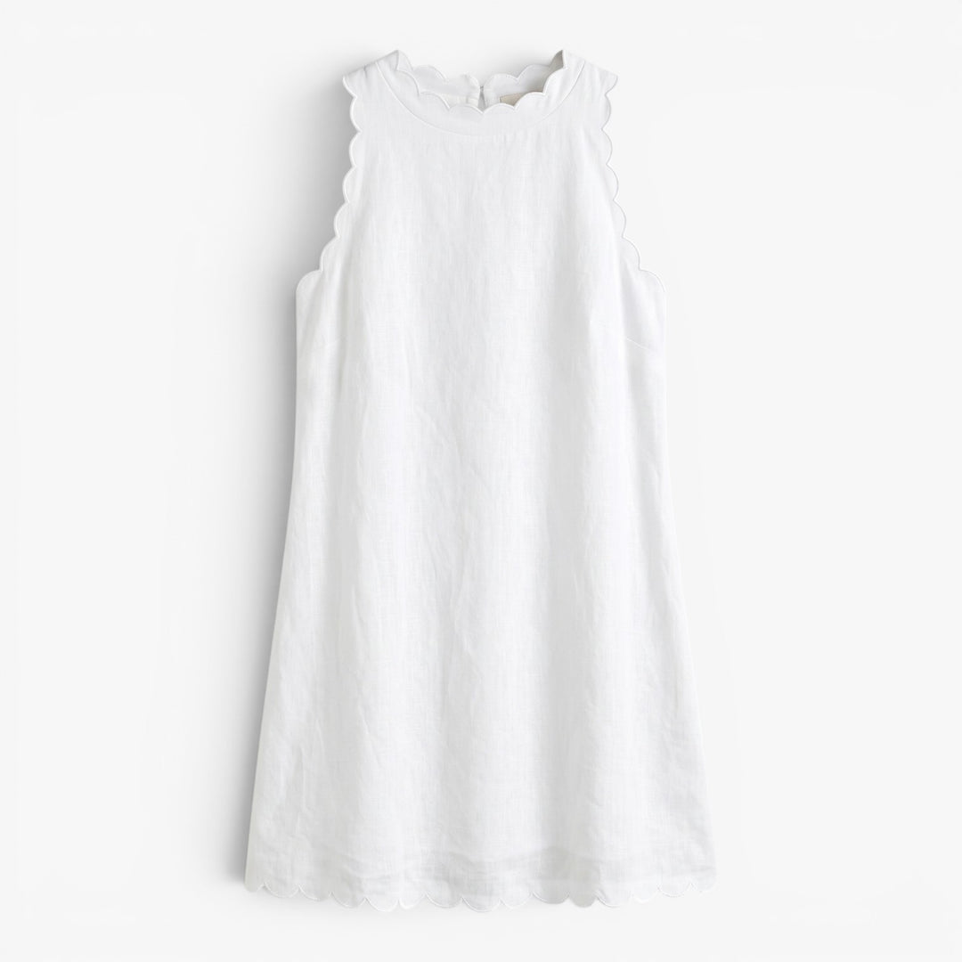 Women’s Sleeveless Wavy Hem Mini Dress