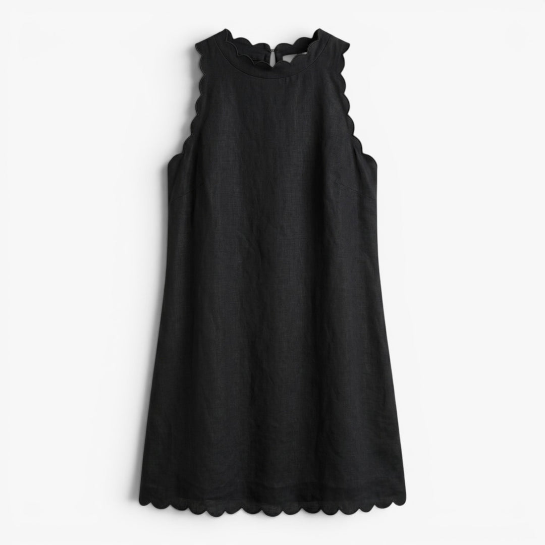Women’s Sleeveless Wavy Hem Mini Dress