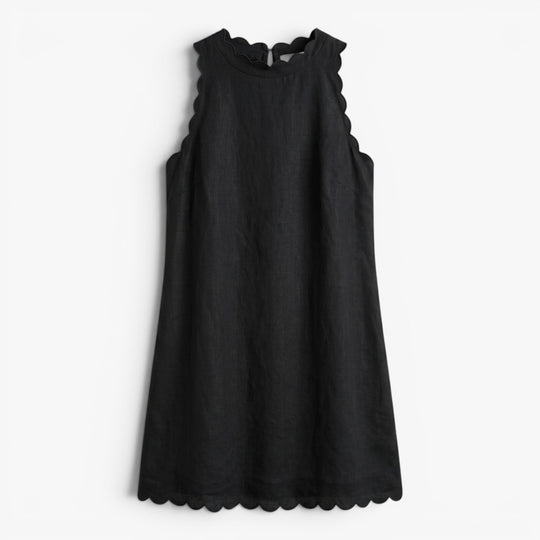 Women’s Sleeveless Wavy Hem Mini Dress