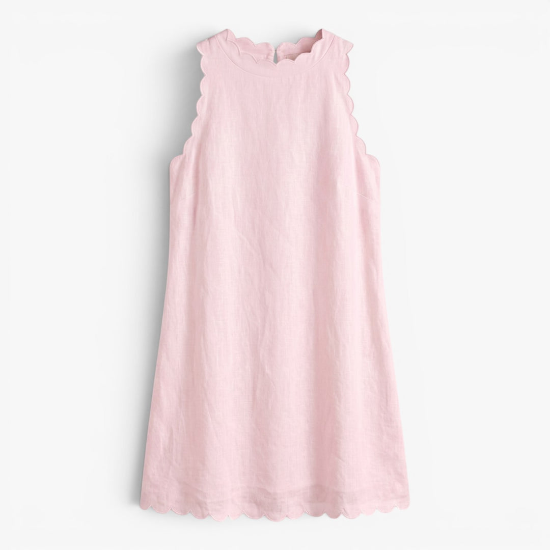 Women’s Sleeveless Wavy Hem Mini Dress