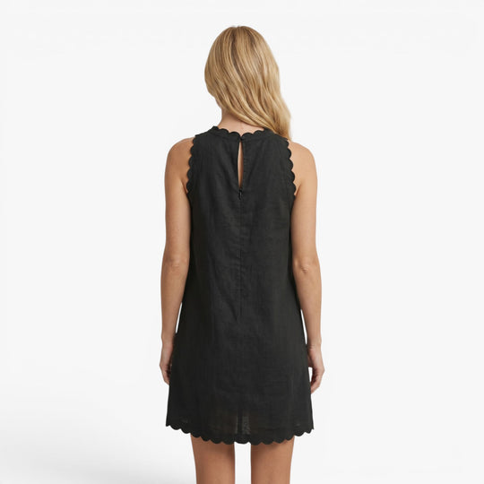 Women’s Sleeveless Wavy Hem Mini Dress