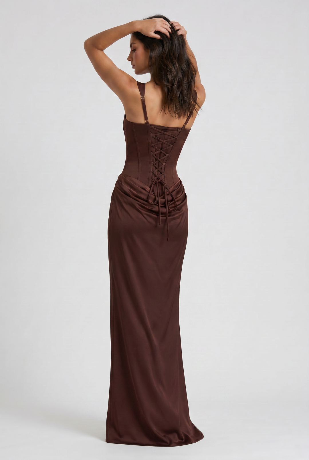 Women's Corset Waist Mermaid Maxi Dress for Evening Occasions