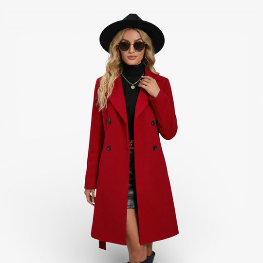 Chic Helsinki Autumn Coat with Double Button Details
