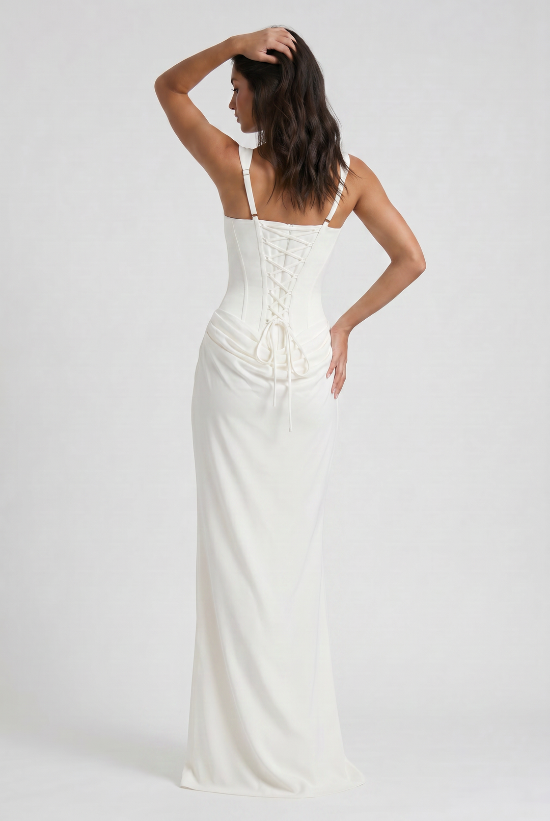 Women's Corset Waist Mermaid Maxi Dress for Evening Occasions