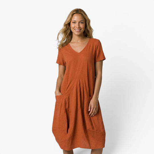 Women's Relaxed Pocket Midi Dress