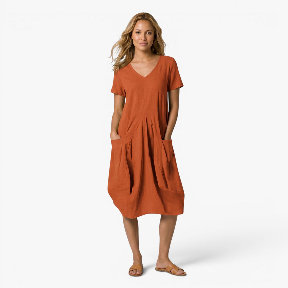 Women's Relaxed Pocket Midi Dress
