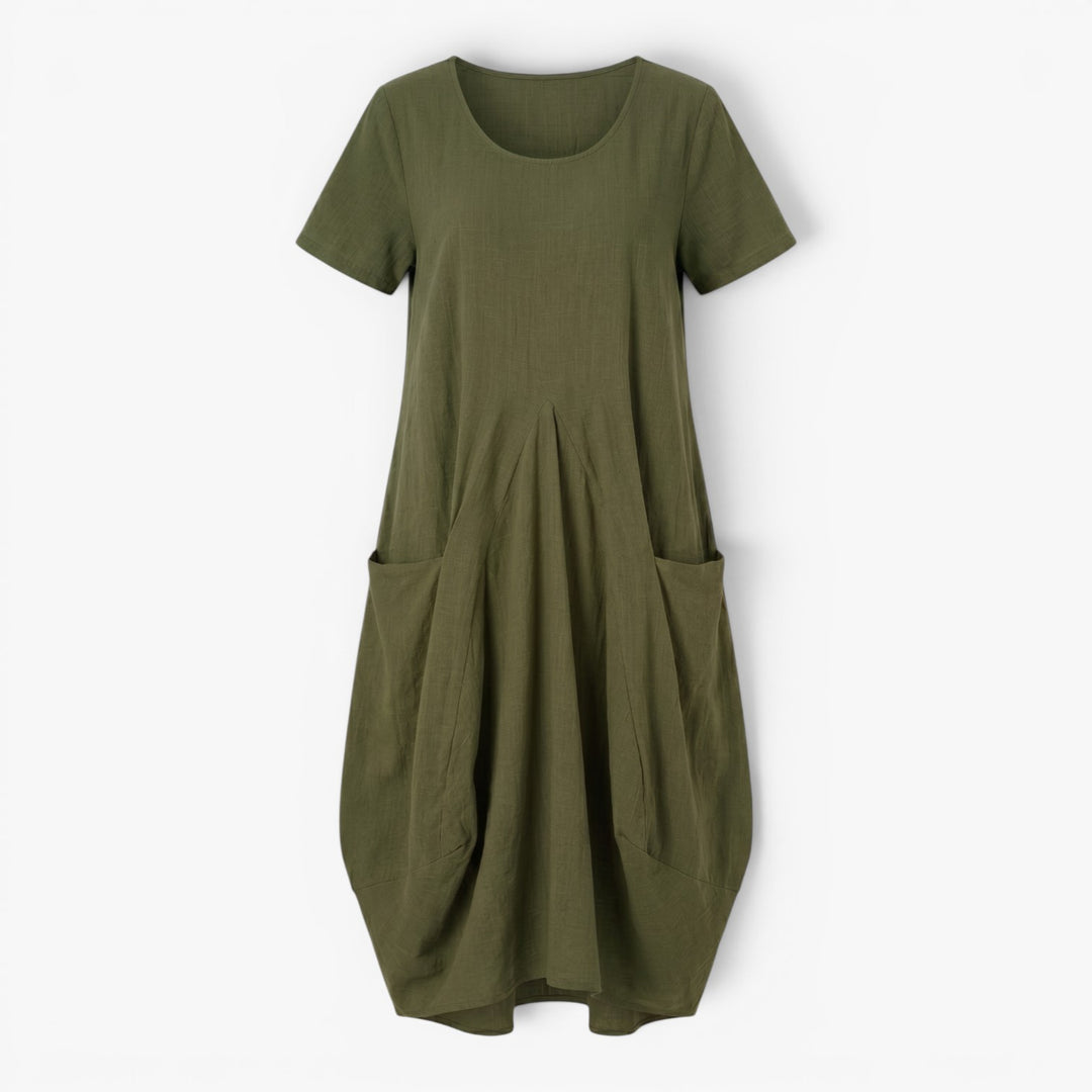 Women's Relaxed Pocket Midi Dress