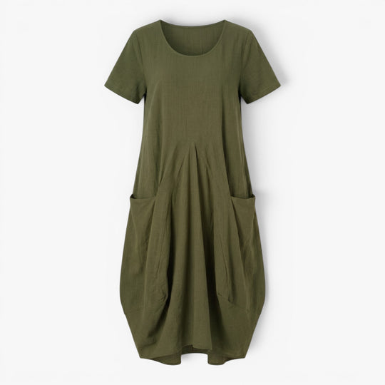 Women's Relaxed Pocket Midi Dress