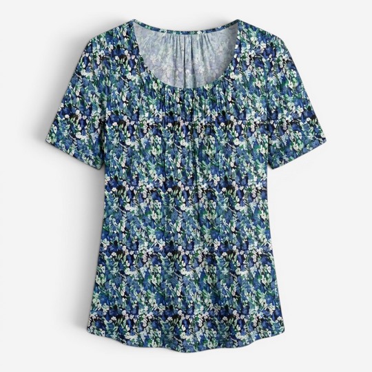 Women’s Relaxed Pleated T Shirt with Soft Everyday Fit