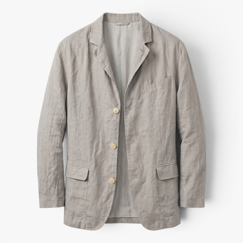 Men’s Lightweight Linen Blazer Jacket with Relaxed Casual Fit