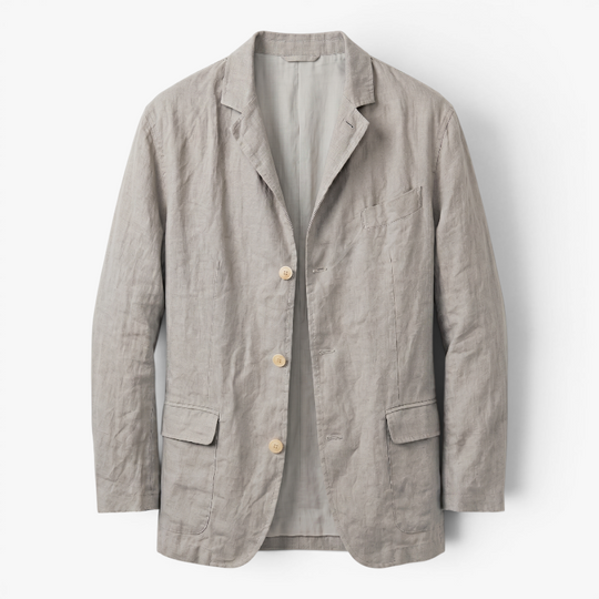 Men’s Lightweight Linen Blazer Jacket with Relaxed Casual Fit