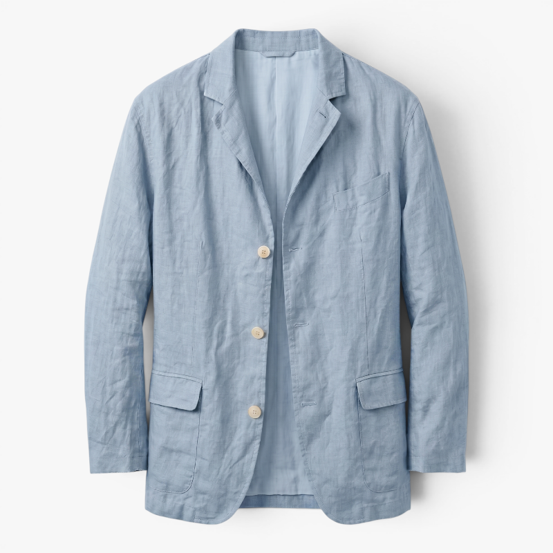 Men’s Lightweight Linen Blazer Jacket with Relaxed Casual Fit