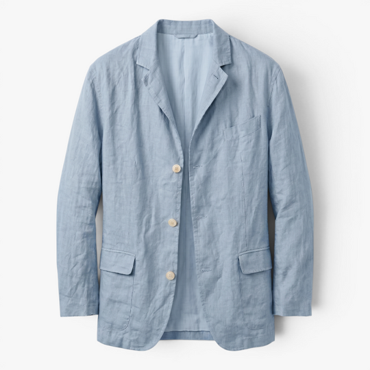 Men’s Lightweight Linen Blazer Jacket with Relaxed Casual Fit