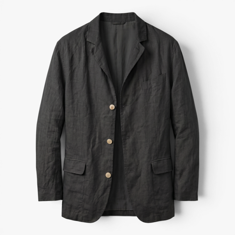 Men’s Lightweight Linen Blazer Jacket with Relaxed Casual Fit