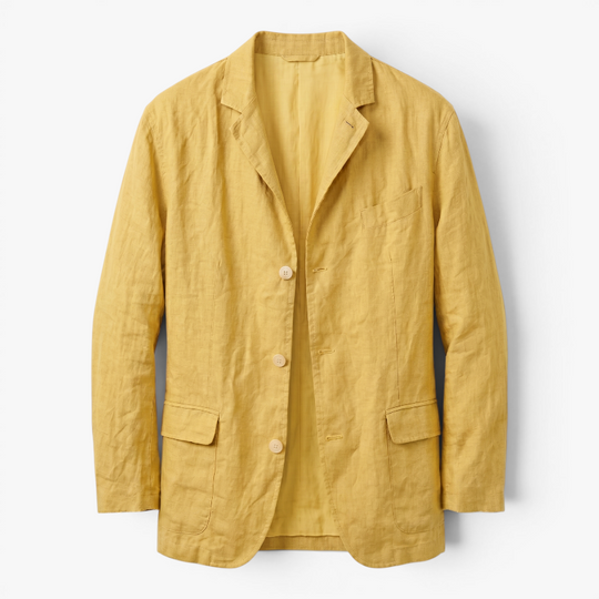 Men’s Lightweight Linen Blazer Jacket with Relaxed Casual Fit