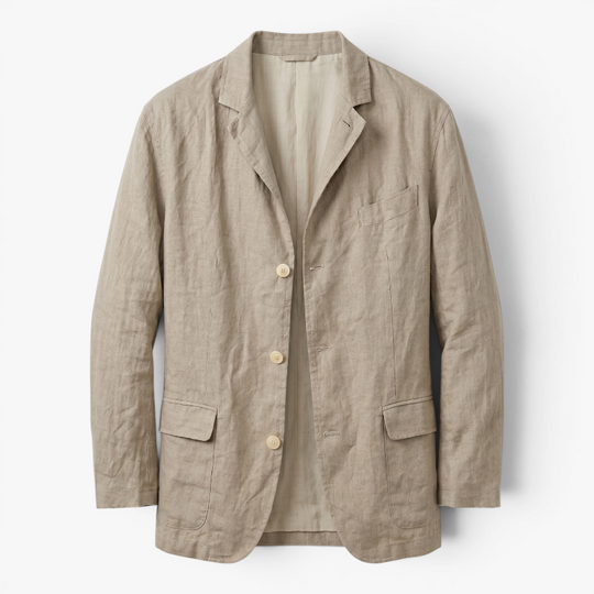 Men’s Lightweight Linen Blazer Jacket with Relaxed Casual Fit
