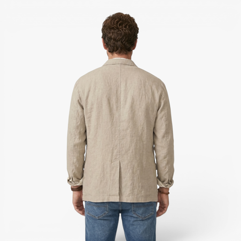 Men’s Lightweight Linen Blazer Jacket with Relaxed Casual Fit