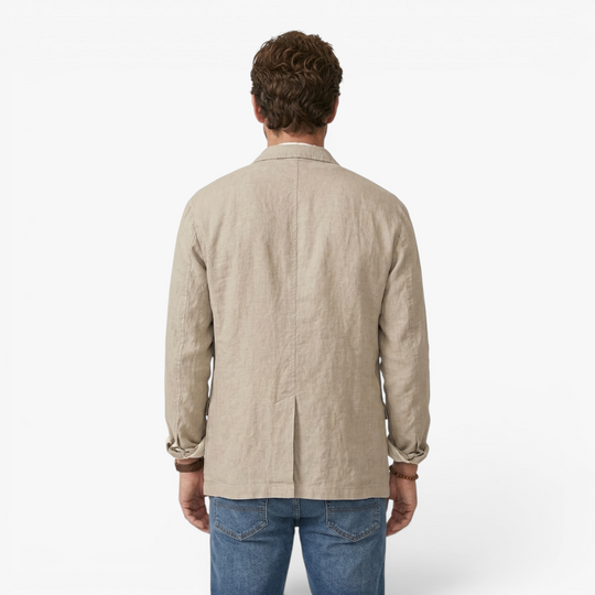 Men’s Lightweight Linen Blazer Jacket with Relaxed Casual Fit