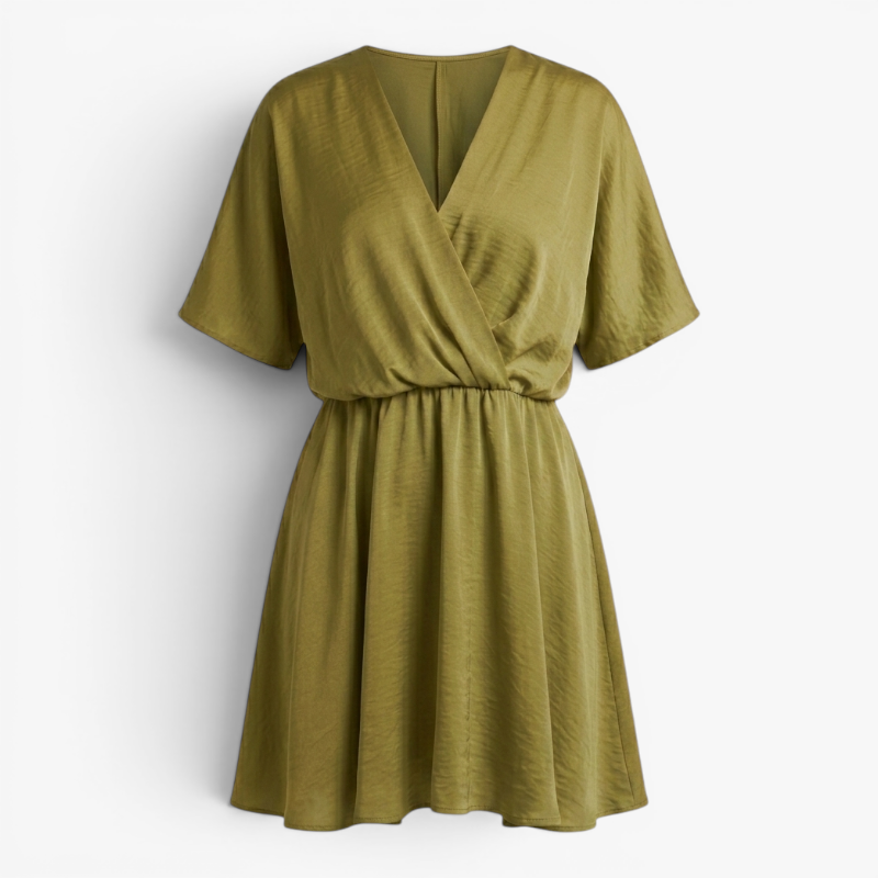 Women’s Flowing Wrap Dress with Elegant Relaxed Fit