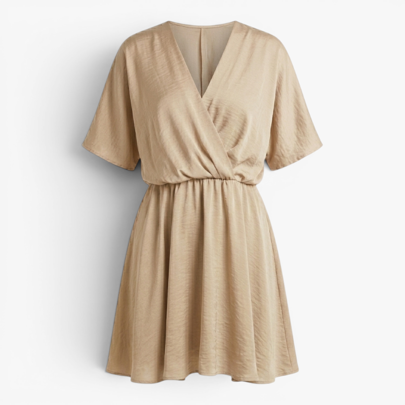Women’s Flowing Wrap Dress with Elegant Relaxed Fit