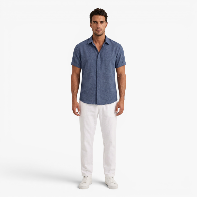 Men’s Lightweight Linen Shirt with Relaxed Summer Fit