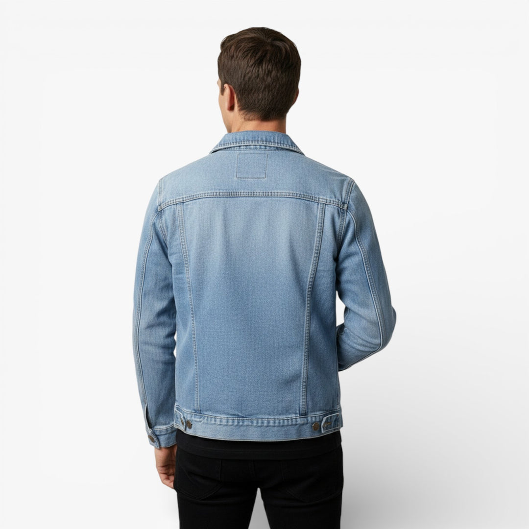 Men's Classic Vintage Denim Jacket for Spring and Summer