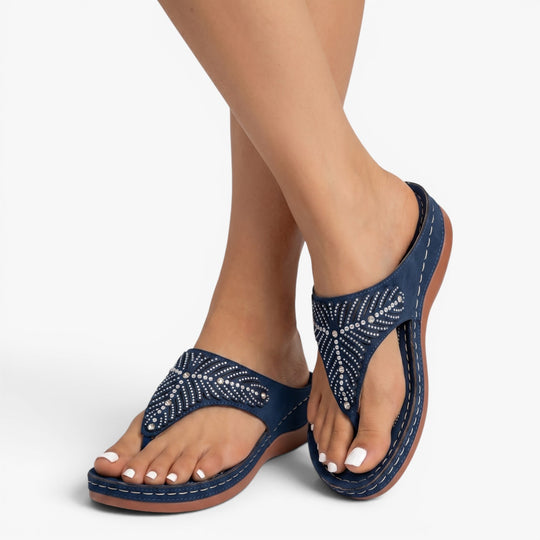 Women’s Rhinestone Embellished Wedge Sandals