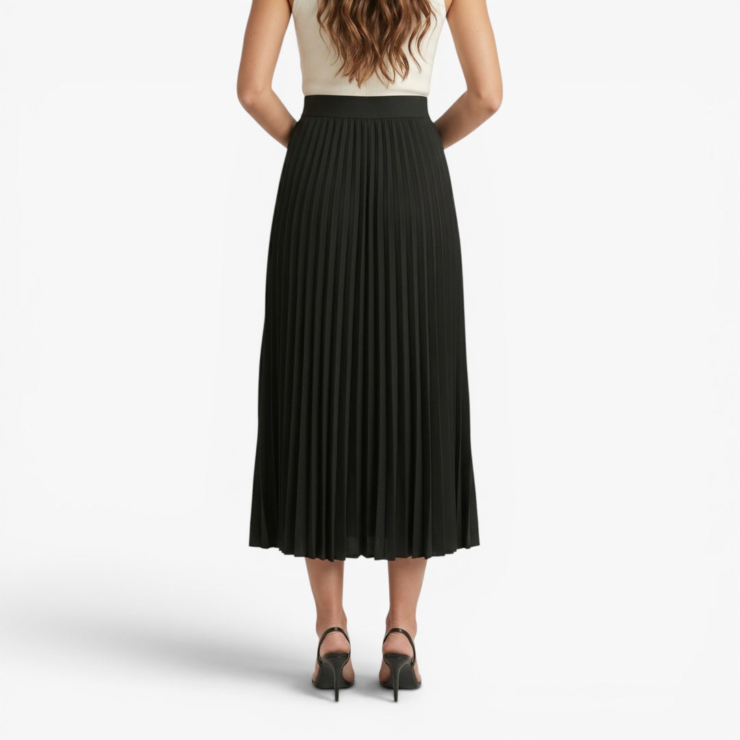 Women's Elegant Pleated Midi Skirt